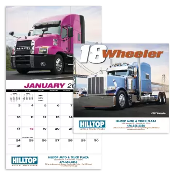 18-Wheeler Appointment Wall Calendar - Stapled